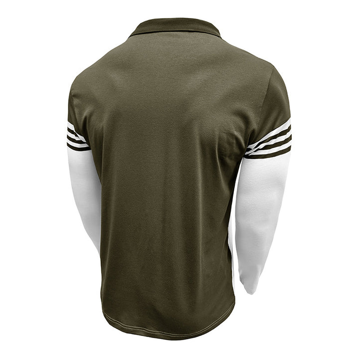 Herrer Poloshirt med moderigtigt stribemix og kvalitetsbomuldsstof Stilla