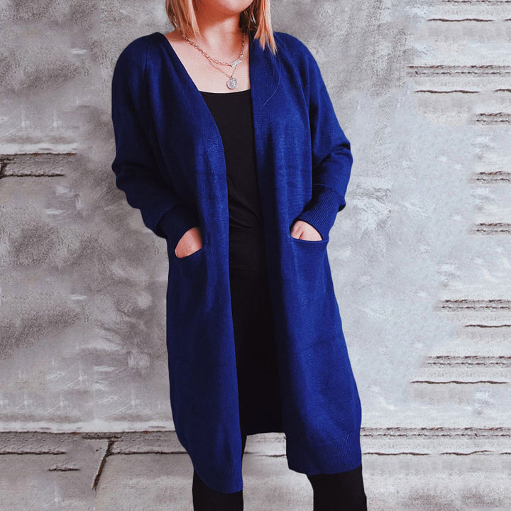 Damer casual strikket cardigan med praktiske lommer og åben skæring Stilla