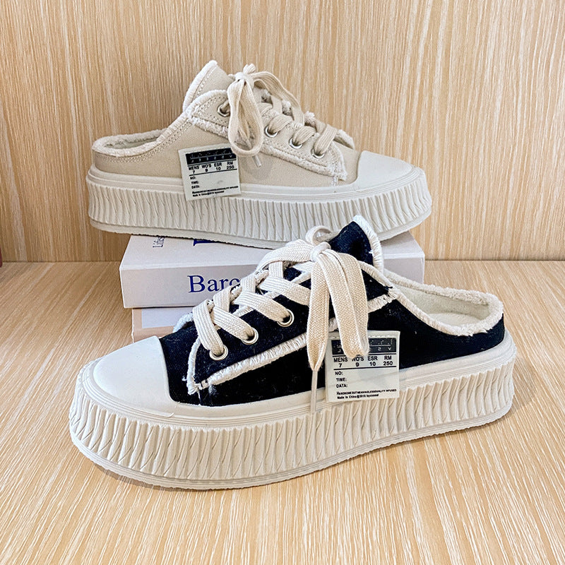 Dame Slip-On Plateau-Sneakers med åndbar overfladestruktur og komfortabel sål Stilla