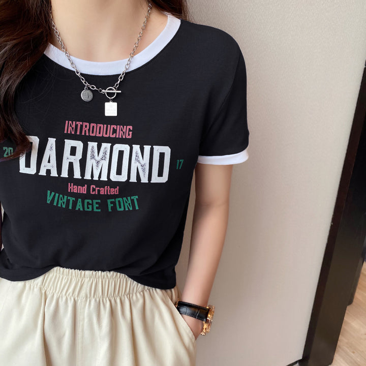 Femme Casual Grafik T-shirt Stilla