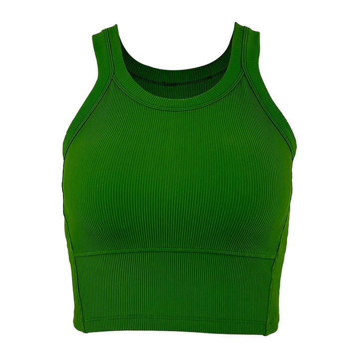 Dame sporty rib crop top med åndbare indlæg Stilla
