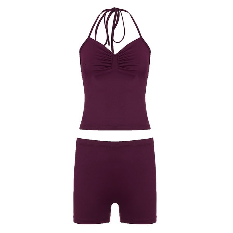 Damen Sportliches Bikini-Set mit verstellbaren Trägern und hohem Schnitt Skovae