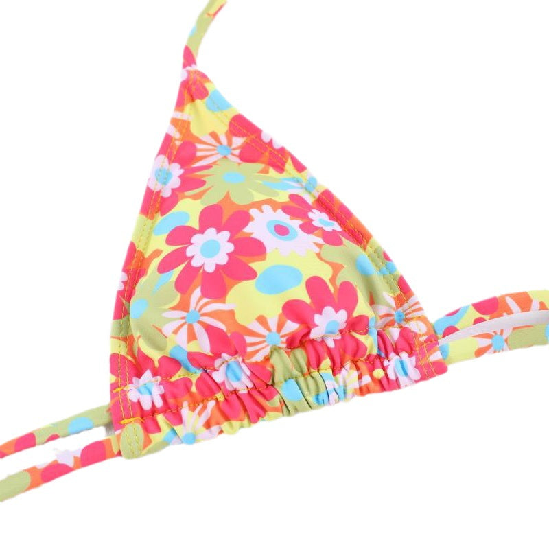 Damer Triangel-Bikini med justerbare bindebånd og legende blomstermotiv Stilla