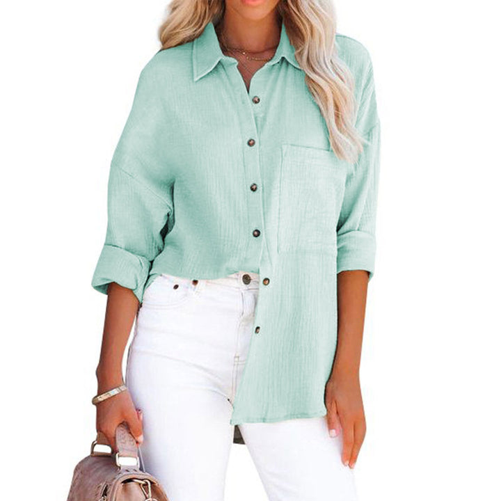 Dame casual skjortebluse med afslappet pasform og moderne knapdetaljer Stilla