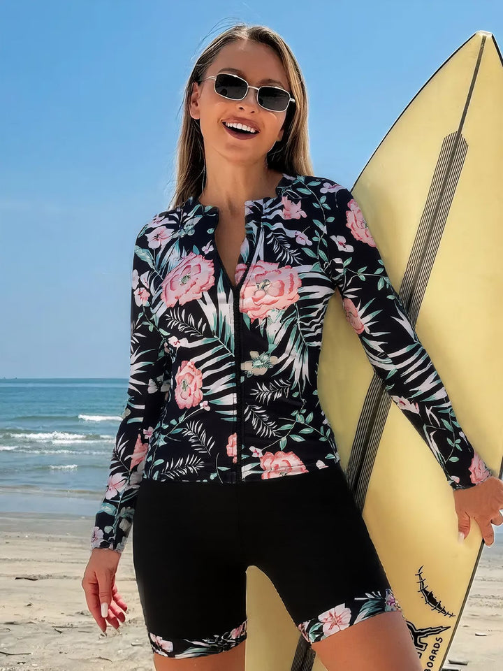 Dame Surfdragt med blomsterdesign Skovae
