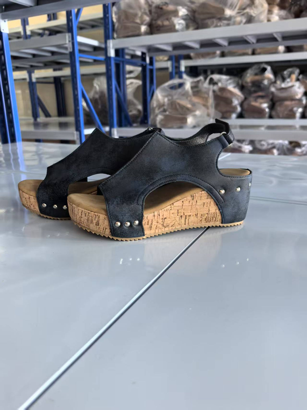 Dame Wedge-sandaletter med moderne korkdesign og ergonomisk fodseng Stilla