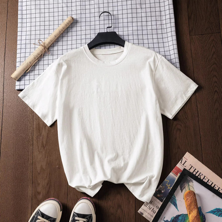 Dame T-shirt med kreativt motiv og inspirerende tekst Skovae