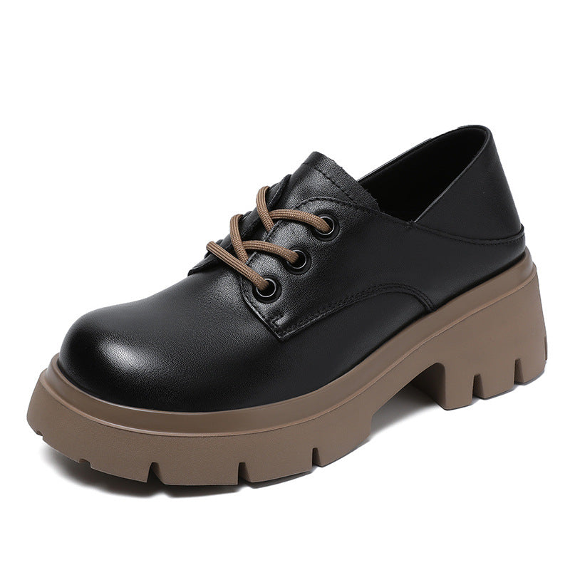 Dame Chunky Platform Oxfords med stilige snørebånd Stilla