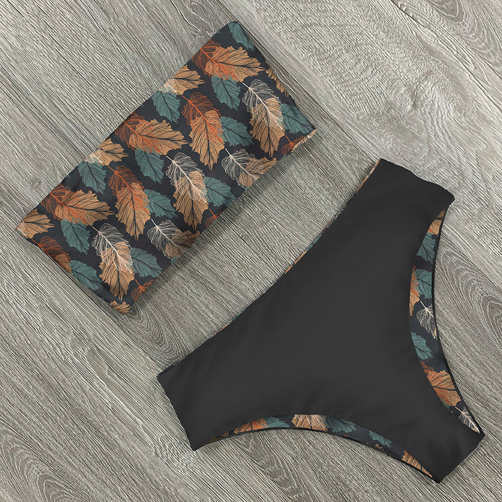 Dame bikini sæt med blomstret design og høj talje Stilla