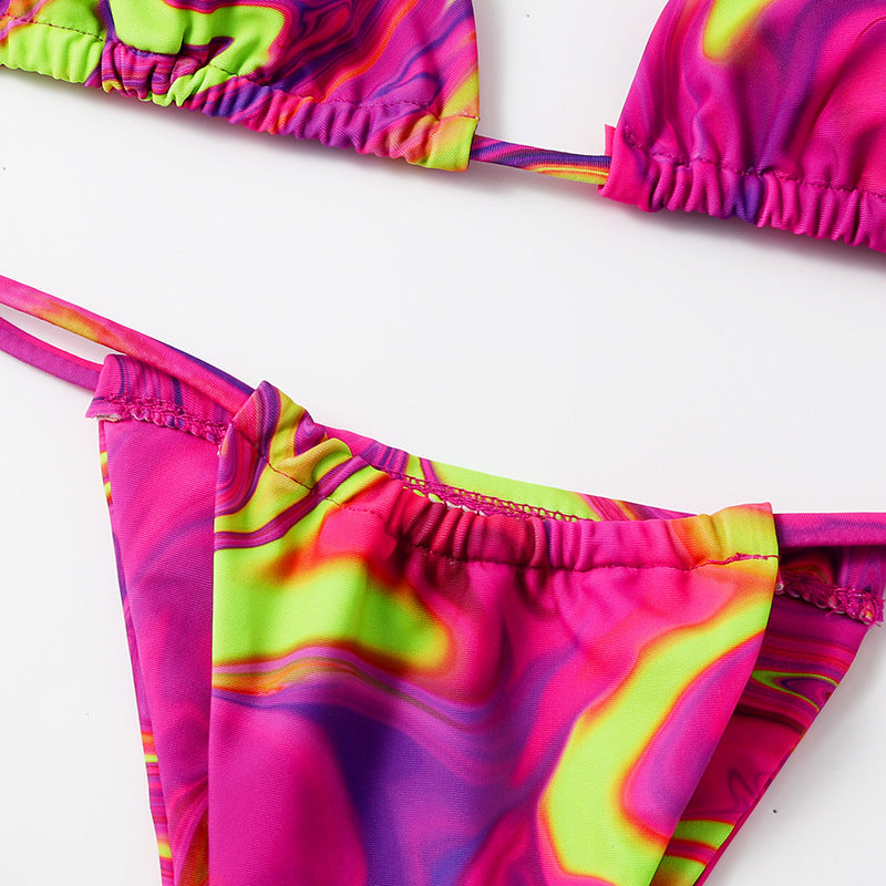 Damer Bikini-sæt med spændende marmor-mønster Stilla