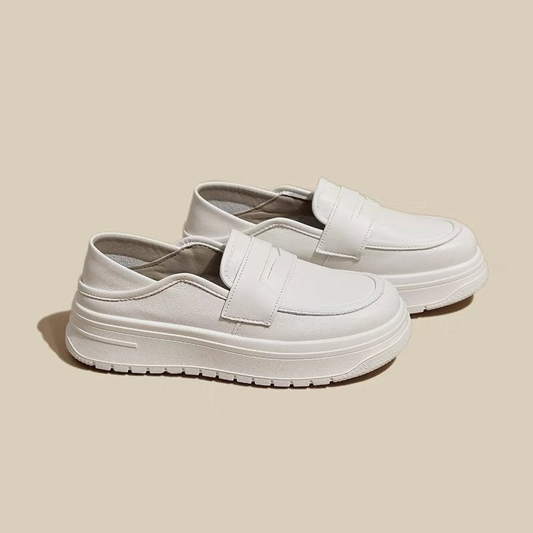 Dame komfortable slip-on mokkasiner med tyk plateau-sål Stilla