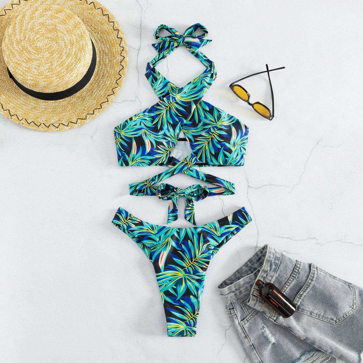 Dame triangel-bikini med innovativt snit Skovae