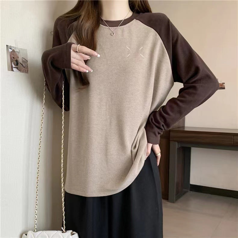 Femme Raglan-ærmer Pullover Sweatshirt med blødt touch-materiale Stilla