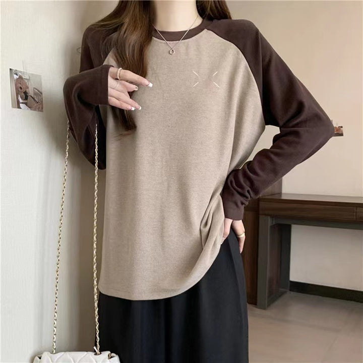 Femme Raglan-ærmer Pullover Sweatshirt med blødt touch-materiale Stilla