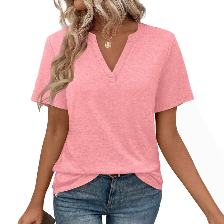 Dame Fritid V-Hals T-Shirt Stilla