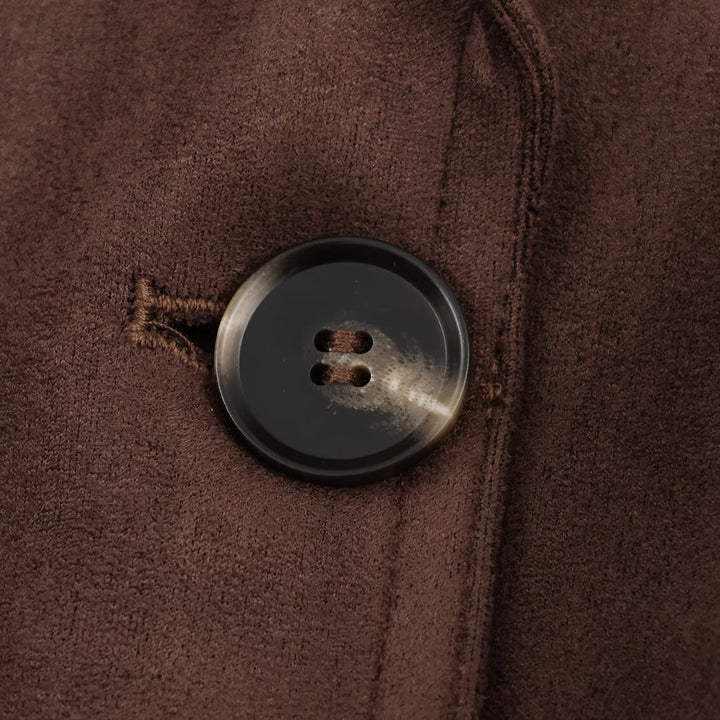 Dame elegant Suede Blazerjakke med talje bælte Stilla