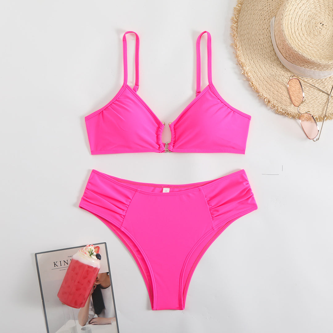 Dame justerbar flæse-top bikini sæt Stilla
