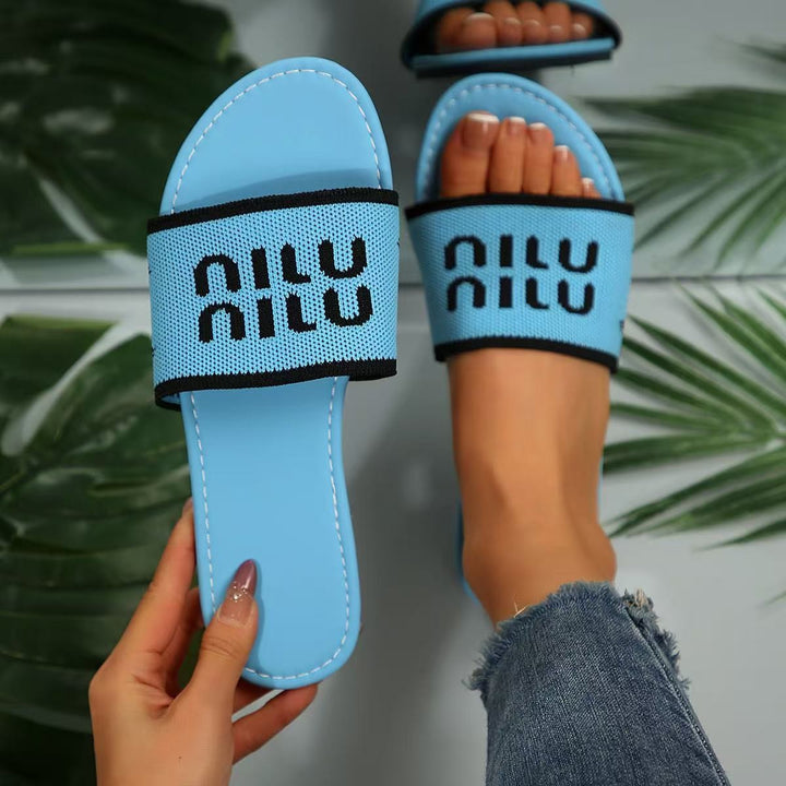 Dame Sportliche Slippers med elastisk Overdel og skridsikker Sål Stilla