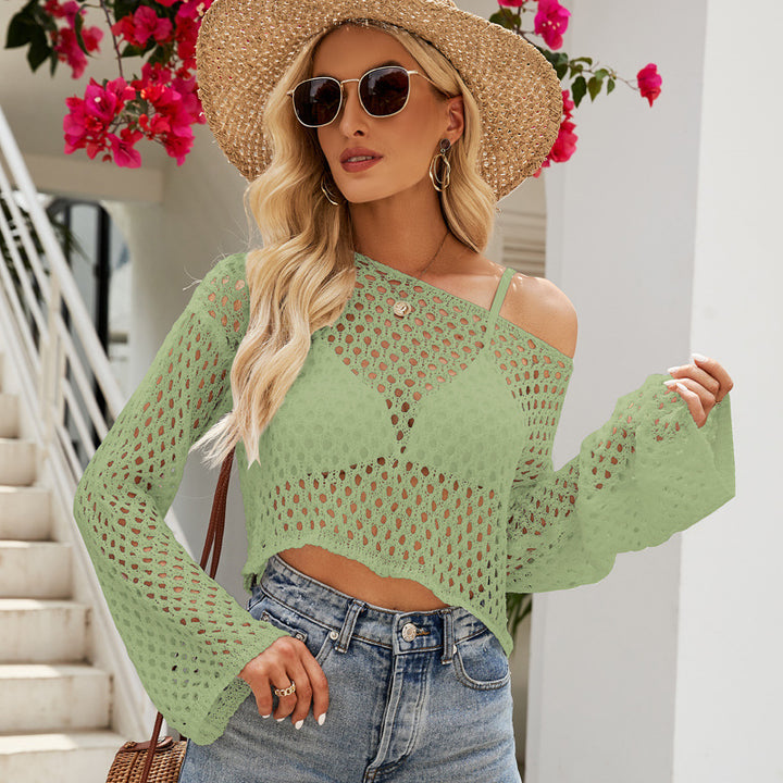 Dame luftig strikbluse med oversized snit Stilla