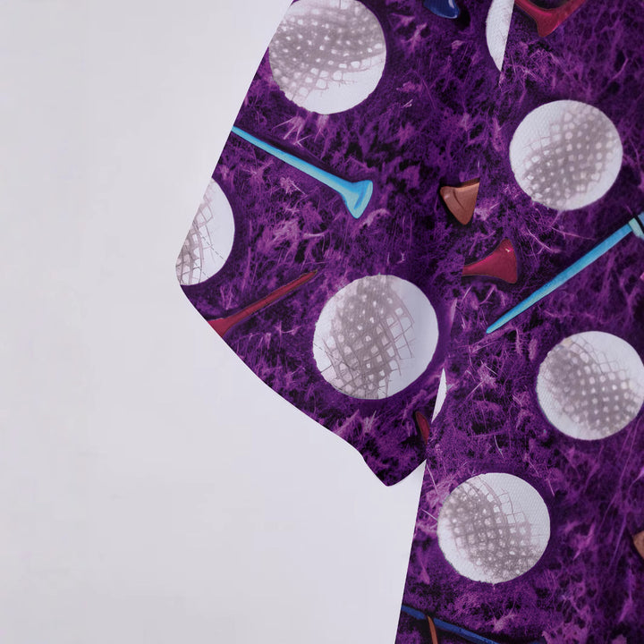Herrer Poloshirt med kreativ golf-tryk og åndbare egenskaber Stilla