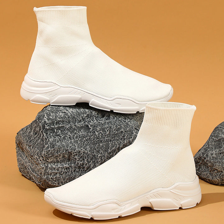 Dame High-Top Sneakers med elastisk strik-overdel Stilla