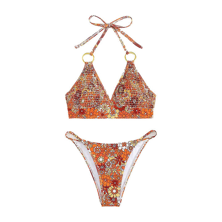 Dame Triangel-Bikini med smykkedetaljer og justerbare stropper Skovae