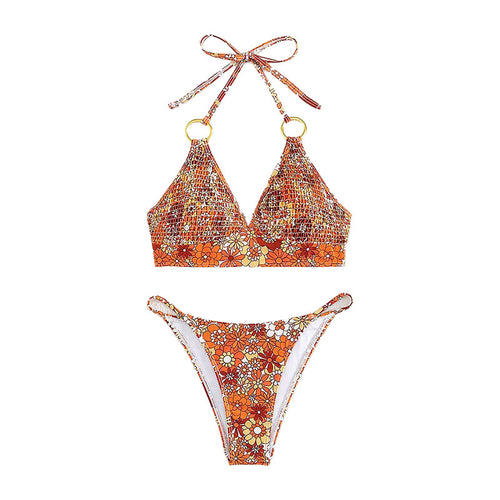 Dame Triangel-Bikini med smykkedetaljer og justerbare stropper Skovae