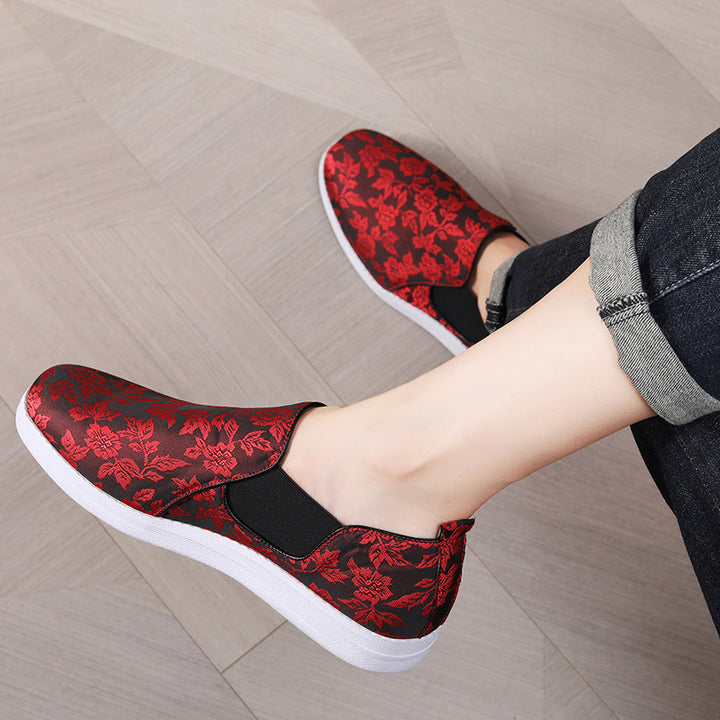 Herre Elegant Blomster Slip-On Sneakers Stilla