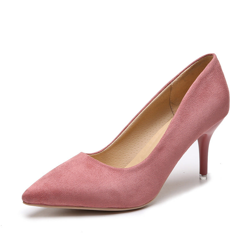Dame nan spids Court-Pumps med slank stilettohæl og polstret komfortindsål Skovae