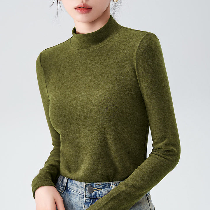 Dame Turtleneck Shirt i blød stretchy materiale blanding med elegante detaljer Stilla