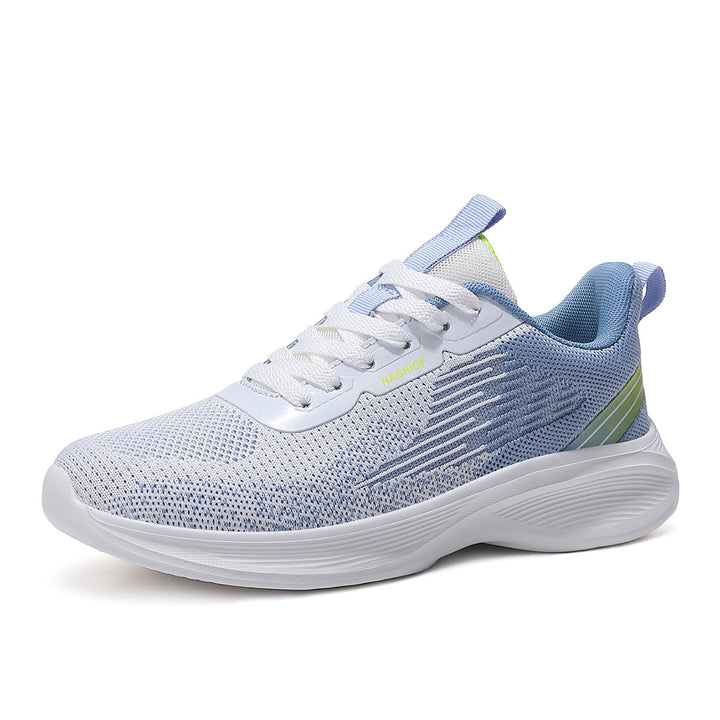 Dame nan federlette strik-gang-sneakers med anatomisk rullebund og ultra blød komfort indersål Skovae