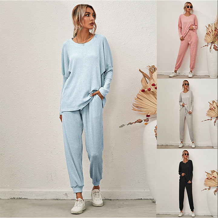 Dame Relaxed-Fit Lounge sæt med elastisk talje og praktiske lommer Stilla