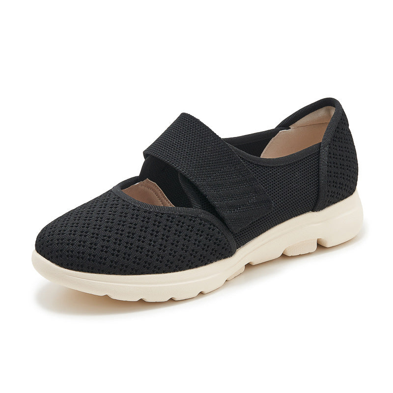 Dame sneakers med åndbart netovermateriale og elastisk velcro Stilla