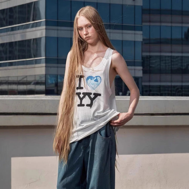 Kvinder Grafiktryk Tanktop Stilla