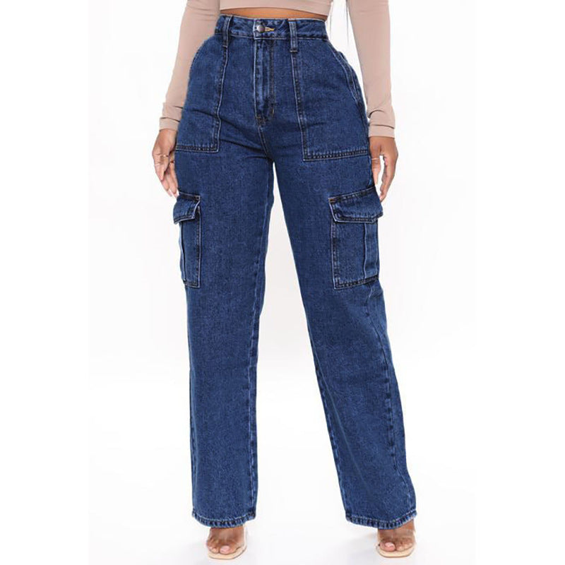 Dame Cargo-Jeans i afslappet vintage-stil Stilla