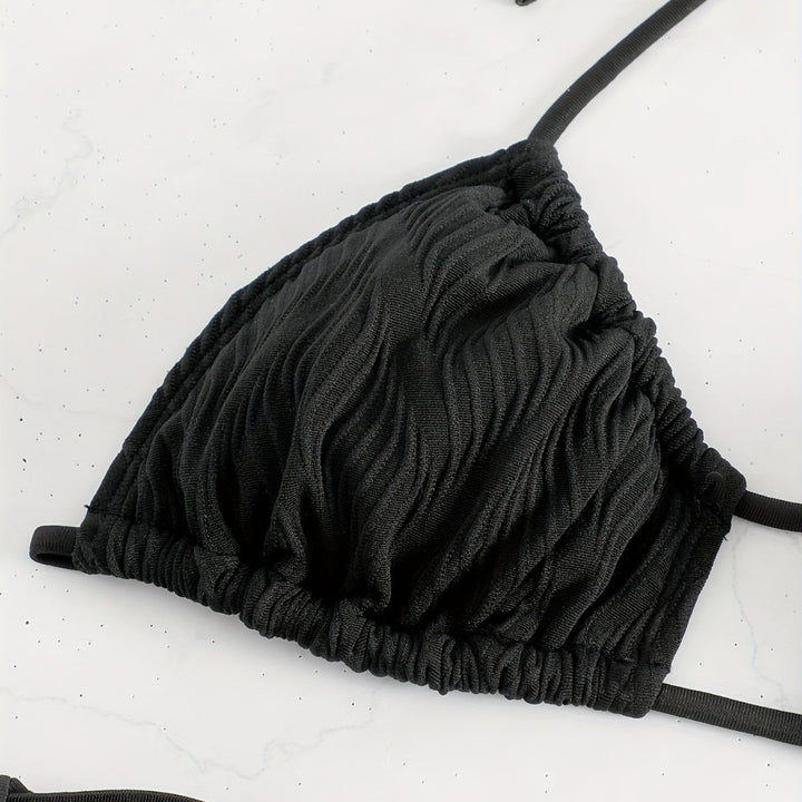 Dame Triangel-Bikini med raffineret flæsedesign Skovae
