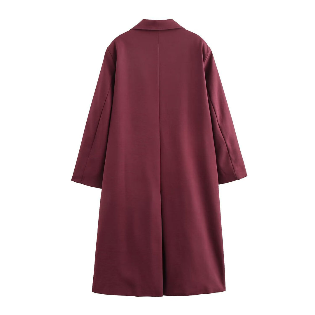 Femme Doubelt række Longline Blazer Frakke Stilla