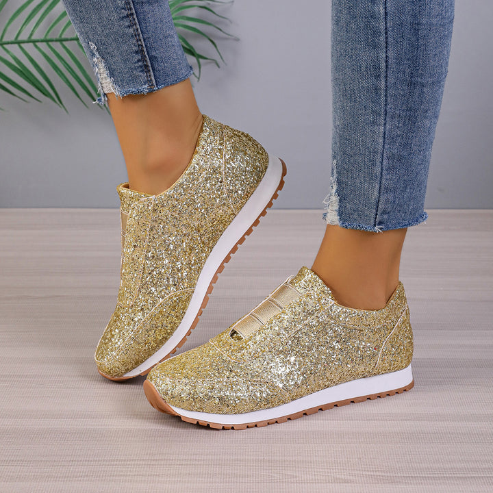 Dame Glitrende Slip-On Sneakers Stilla