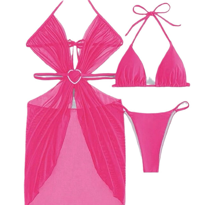 Kvinder Gennemsigtig Dække og Bikini Sæt Stilla