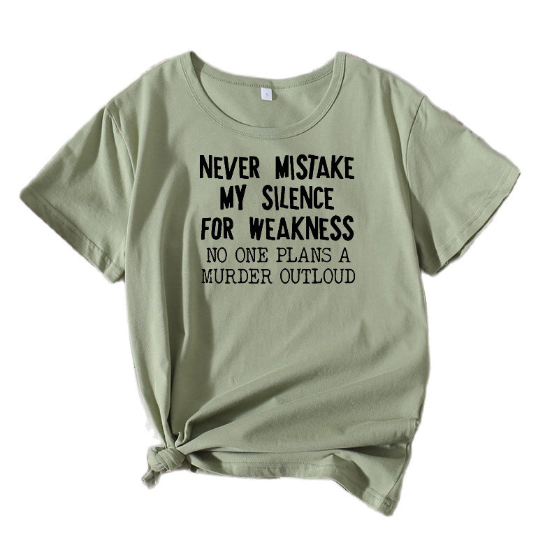 Dame Kort Grafik T-shirt Stilla