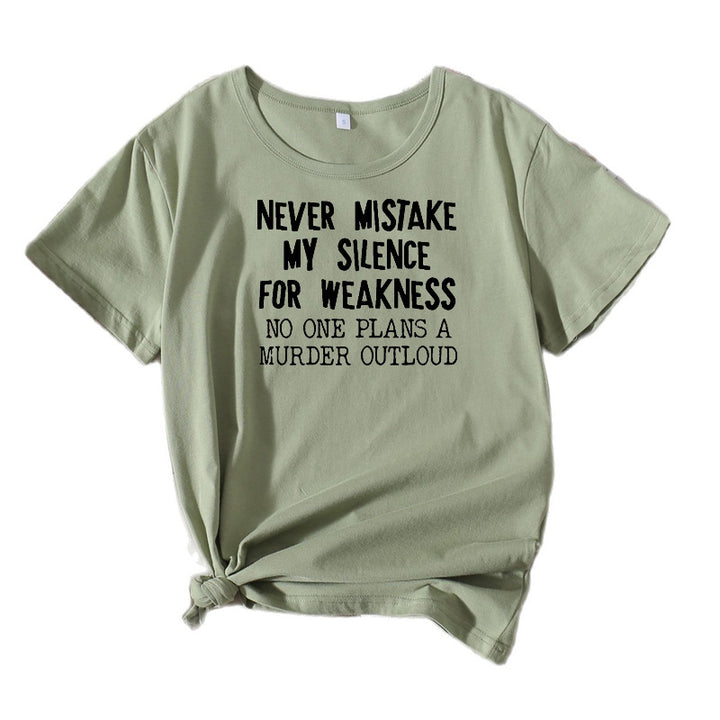 Dame Kort Grafik T-shirt Stilla