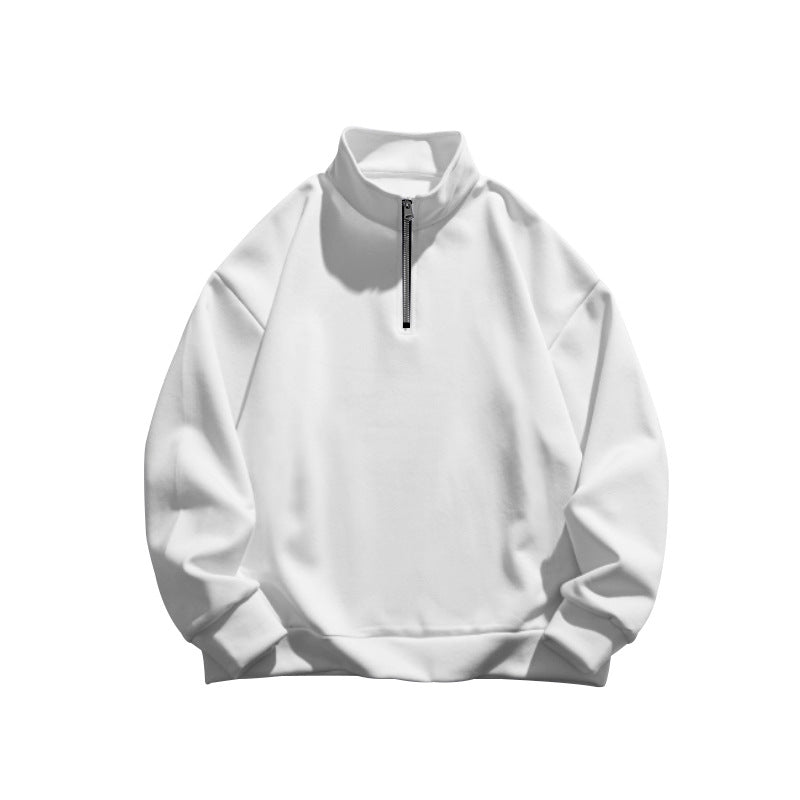 Herrer fleece-pullover med højtstående krave og lynlås Stilla