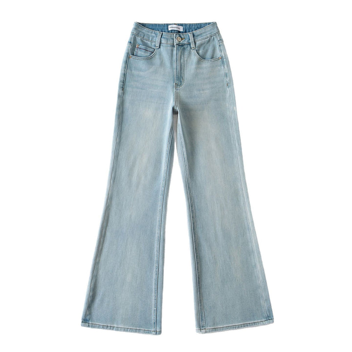 Dame Flared Jeans i vintage-stil med høj talje og bred ben Stilla