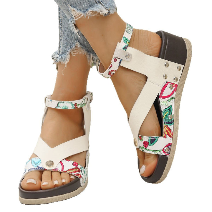 Dame komfortable sandaler med florale accenter Stilla
