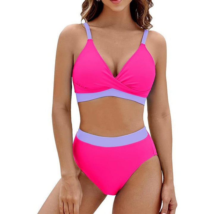 Dame Højskåret Bikini med Vævning-Design Stilla