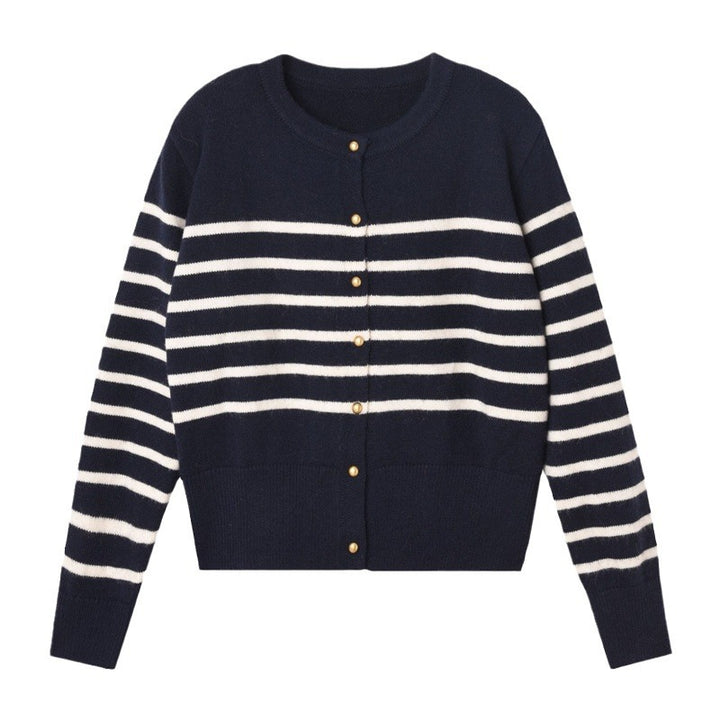 Femme Behagelig Stribet Strik cardigan Stilla