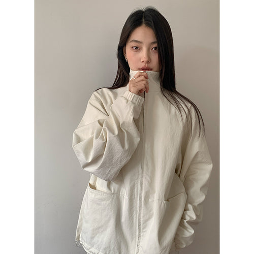 Dame overgangsjakke med høj krave og lynlås Stilla
