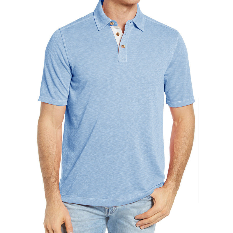 Herre Polo-Shirt med stilfuld knaplukning Stilla