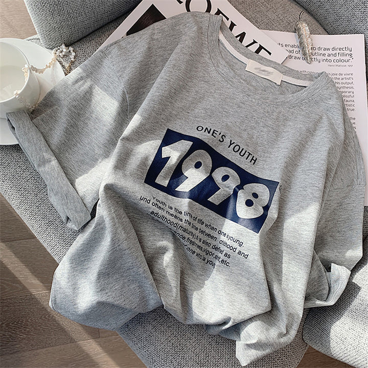 Femme Vintage Grafisk Trykt T-Shirt Stilla