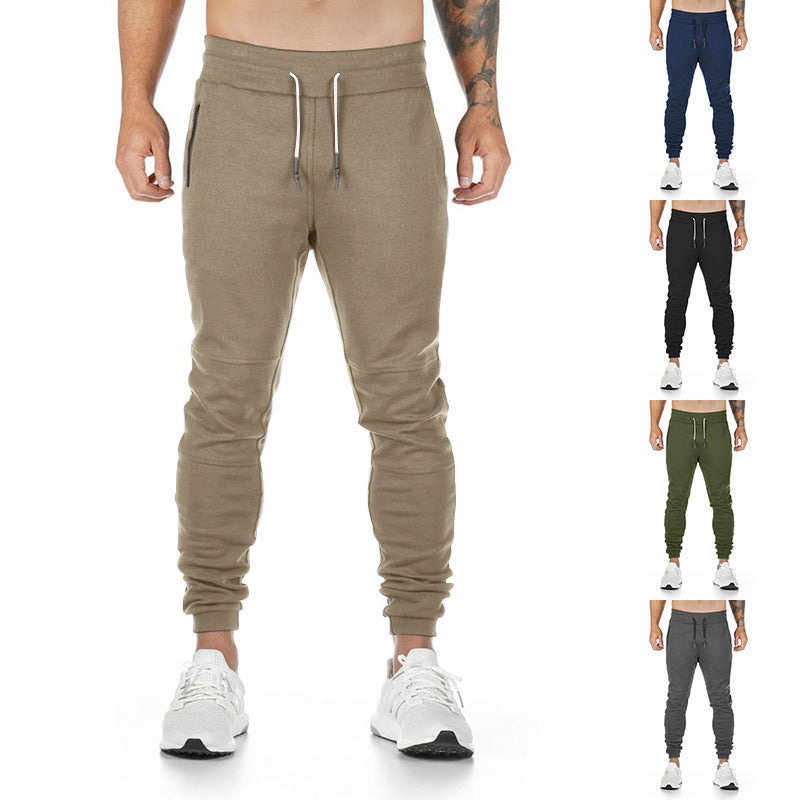Herrer nan smal skåret sport-joggingbukser med ergonomiske knæindsatser, komfortbund og snøre Skovae